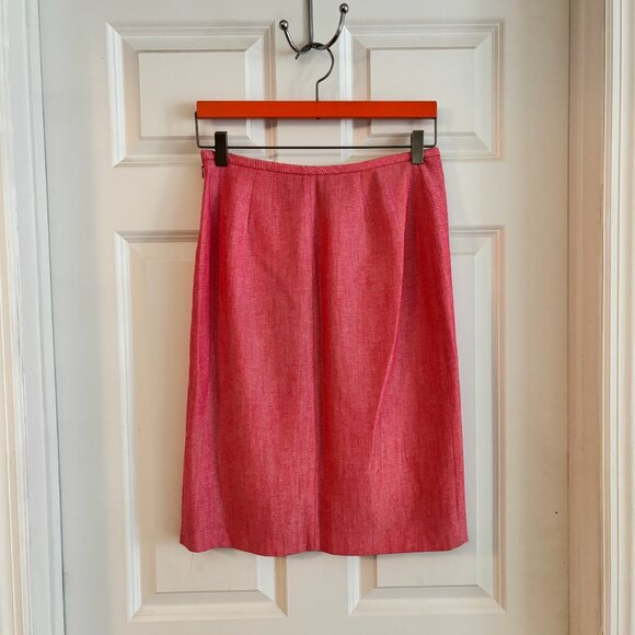 Vintage KASPER pink pleated and lined skirt Size 4 - Picture 2 of 4